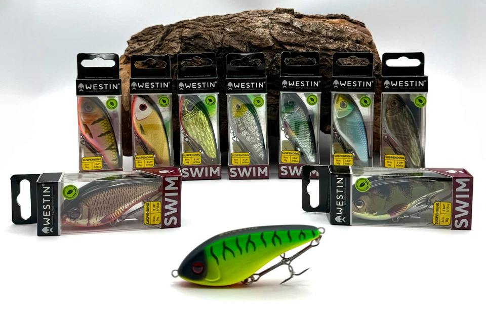 Westin Swim Glidebait 8cm 16g Suspending 11 Farben Jerkbait Swimbait Wobbler