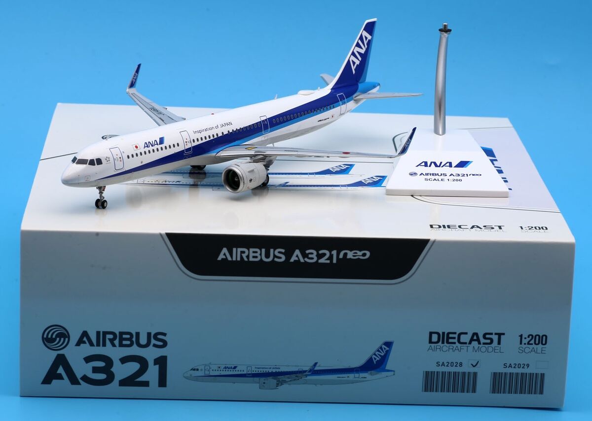 JC Wings 1:200 All Nippon Airways Airbus A321neo Diecast JC Wings 1:200 All Nippon Airways Airbus A321neo Diecast