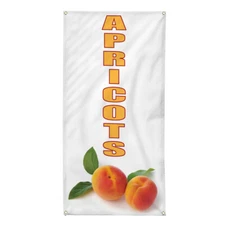 Vertical Vinyl Banner Multiple Sizes Apricots Food and Drink Restaurant and Food
