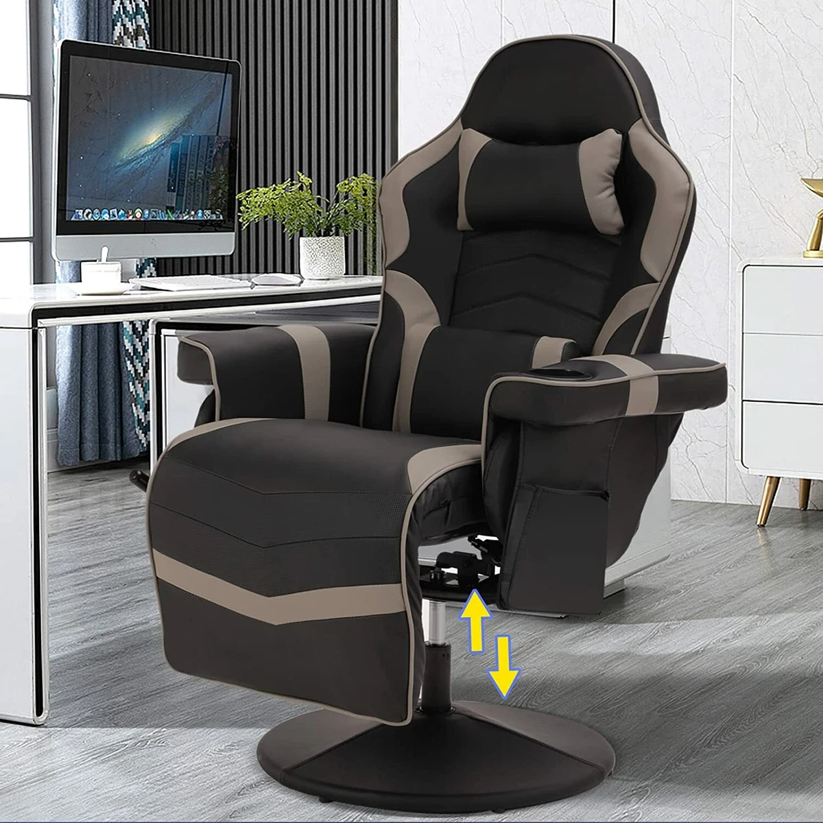 Reclining massage gaming chair deals