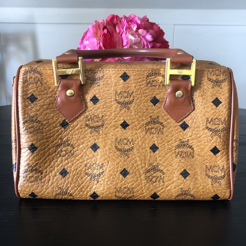 MCM Vintage Monogram Boston Bag in Cognac Visetos - Picture 2 of 10