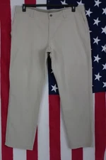 COLUMBIA AM8066 Men's 42 x 32 Khaki Reg. Fit Cotton Canvas Cargo Utility Pants