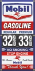 MOBIL GAS STATION PRICE PER GALLON VINTAGE OLD SIGN REMAKE BANNER SIGN ART