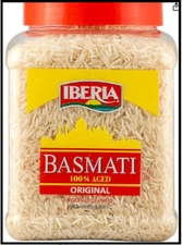 Basmati Rice Jar, 2 Pounds, Extra Long Grain, Naturally Aged Indian White Basma