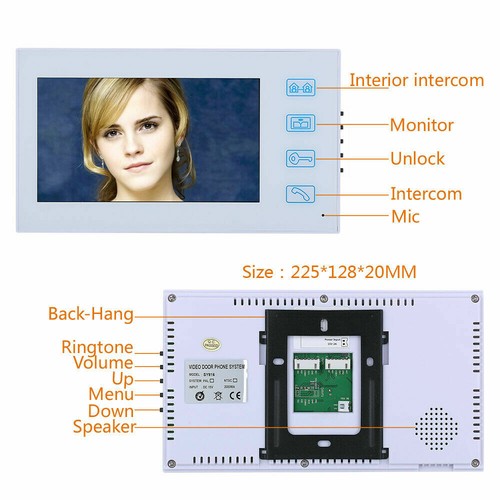 7" Video Intercom Doorbell With RFID Password Camera+Wireless Remote Access+Card - Picture 6 of 10