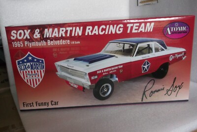 SOX MARTIN 1965 AWB PLYMOUTH BELVEDERE HEMI 1:18 HNRA DRAG RACE
