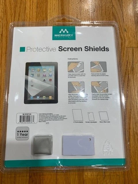 Protective Screen Shields 2 Pack Ipad 2 Cover sealed Merkury Innovations Guard - Image 2 of 2
