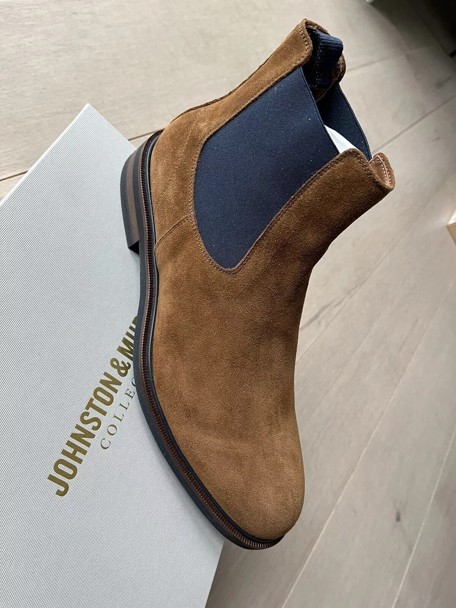 Johnston & Murphy Collection Hartley Chelsea Boots Suede Mens Sz 10M Taupe Brown Johnston & Murphy Collection Hartley Chelsea Boot Brown  main image 4