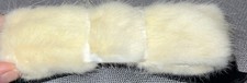 Vintage white Mink Hair Comb Accessory Ribbon Accent Bow 8 Across