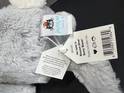 NEW Jellycat Medium Blossom Silver Bunny 'Bloom' Original