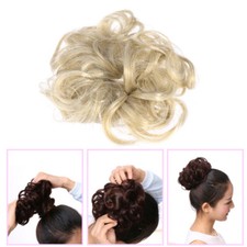 Curly Fashion Wavy Messy Hair Extension Bun Scrunchie for Girls Ladies Women