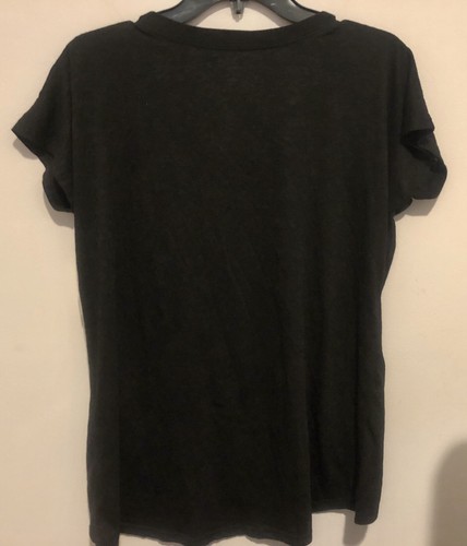 NWT Disney I Heart Mickey Sequin Hi/Low T-Shirt Black Sz L - Picture 3 of 4