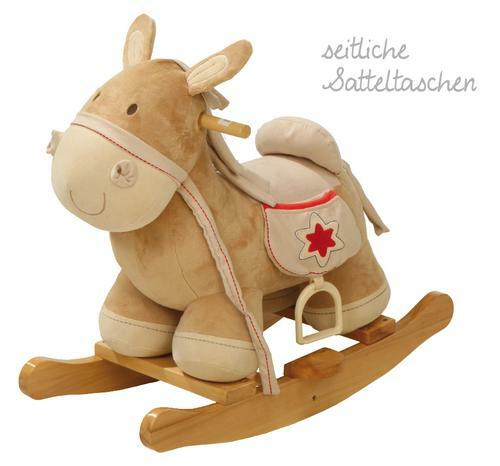 roba Schaukelpferd aus Holz mit Stoff-Polsterung, mit Steigbügel - Bild 2 von 2