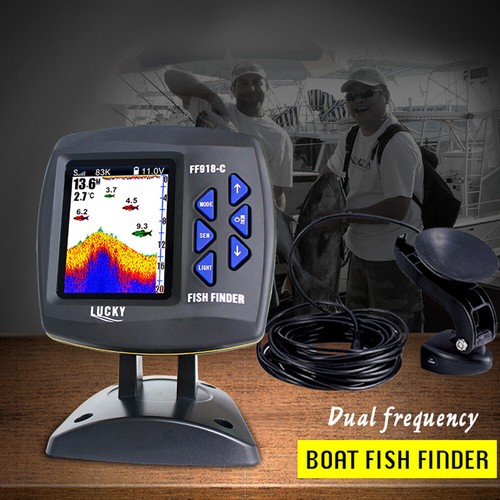 LUCKY Wired Fish Finder 328ft/100m Water Depth Monitor Color Screen LCD Locator - Picture 10 of 12