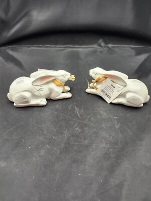 White Rabbit Plaster Figurine - Lying Down Hobby Lobby Easter 2024 One Only