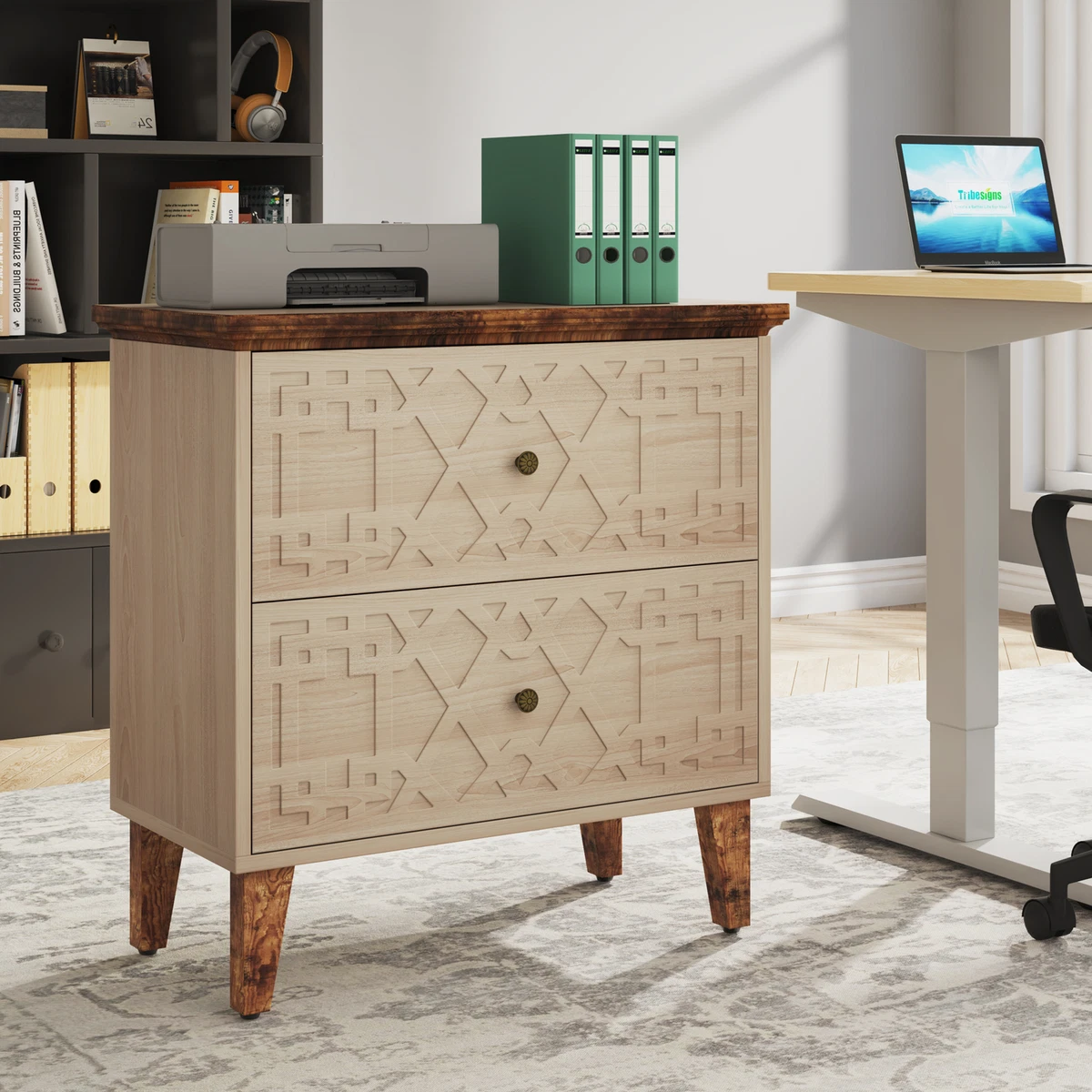 Tribesigns 2 online drawer file cabinet