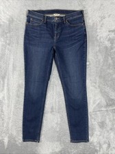 Duluth Trading Jeans Womens 12 Blue Skinny Leg Stretch Denim Pants 29.5" Inseam