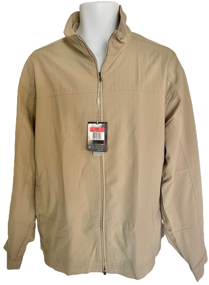 New Nike Tiger Woods TW Collection Golf Jacket Tan Mens Size L