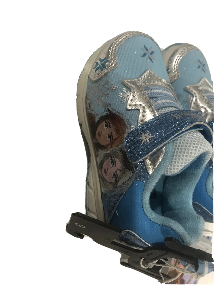 迪士尼冰雪奇缘 II 儿童女孩运动鞋儿童鞋蓝色/银色 7 码 — 第 2/4 张图片