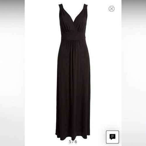 NWT Loveapella Womens Black Empire Waist Sleeveless Maxi Dress XL PLUS - Picture 2 of 9