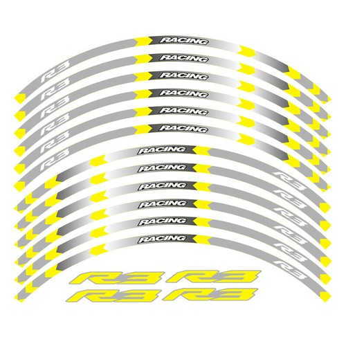 For 2022 Yamaha YZF R3 Motorcycle Accessorie Wheel Rim Reflective Decal Sticker - Picture 8 of 16