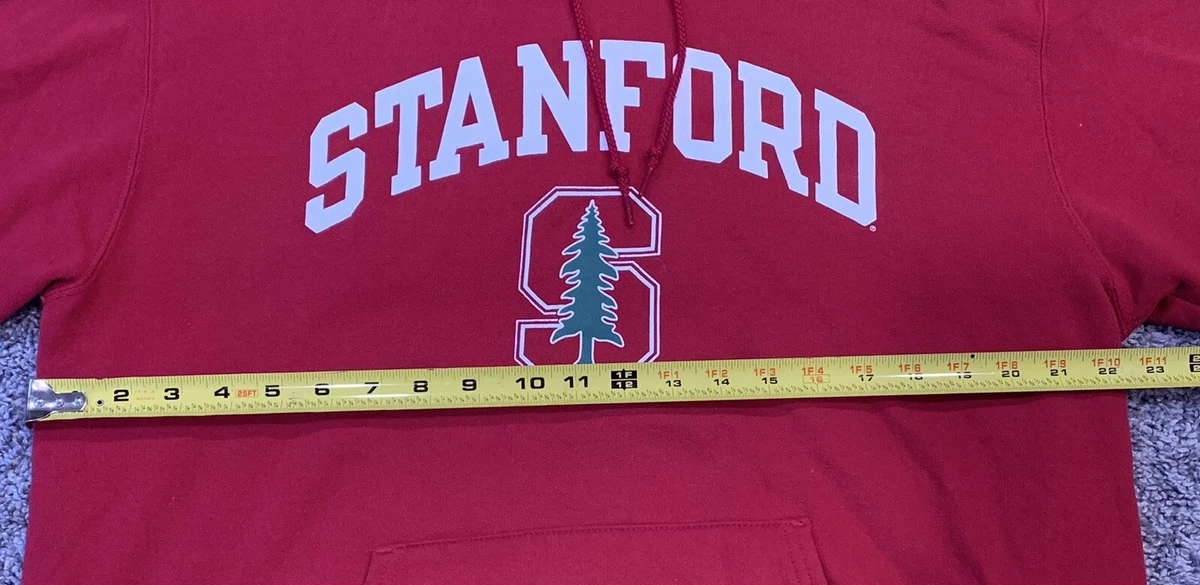 Stanford University Champion Hoodie Sweatshirt Pull Over L Large Cardinal Red