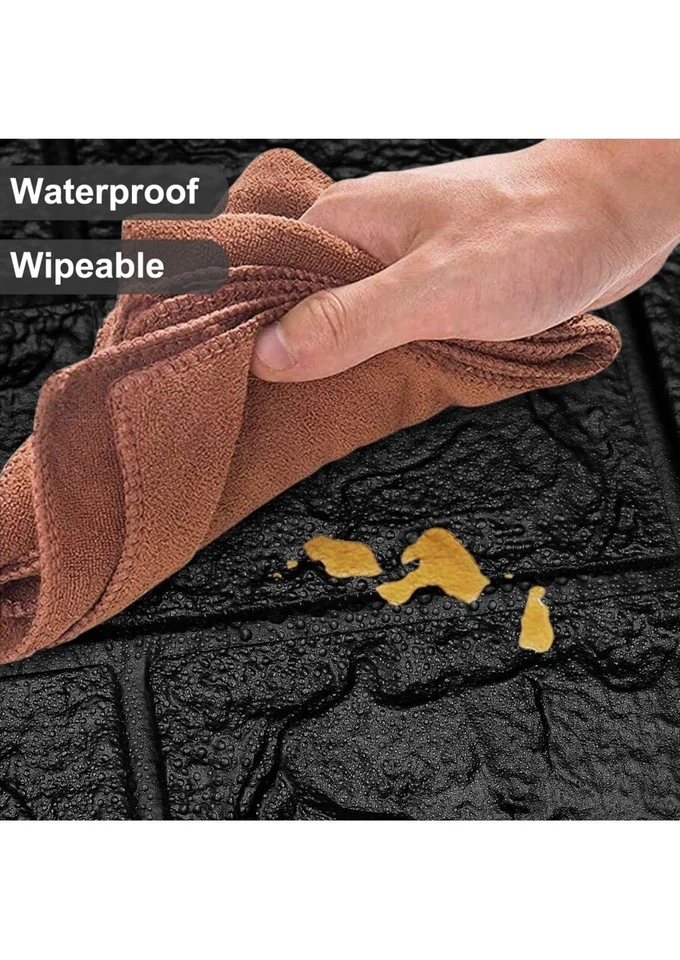 20 PIEZAS Paneles de Pared de Ladrillo 3D Pelar y Pegar Papel Pintado Autoadhesivo Azulejo de Espuma Bk Foto 3 de 4