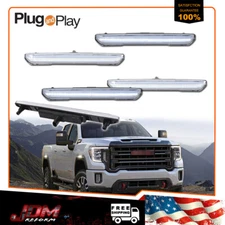 4X For 2020-2024 GMC Sierra 2500 3500 HD White LED Front Rear Side Marker Lights