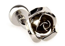 Rose Pair Cufflinks in a Presentation Gift Box & Polishing Cloth