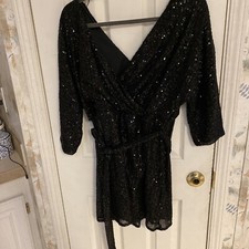 Black Sequin Party Dress Fully Lined
