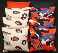 AUBURN TIGERS Camo CORNHOLE BEAN BAGS 8 ACA Regulation Bags Top Quality NEW 