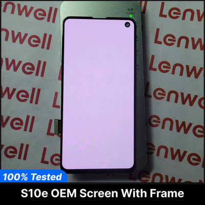 Samsung Galaxy S10e OLED Display Replacement OEM Screen w/ Frame G970 Grade B/C