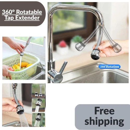 Kitchen Sink Faucet Extension Nozzle Sprayer Head 360° Rotatable Tap Extender
