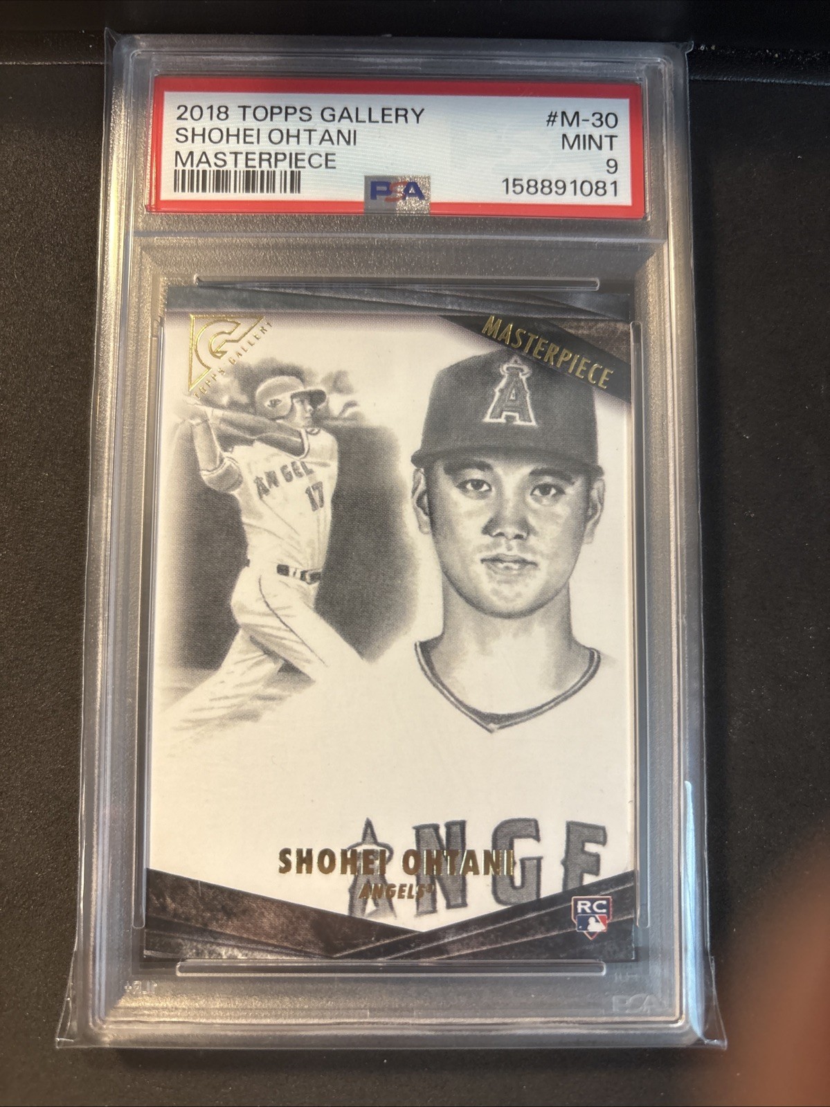 2018 Topps Gallery - Masterpiece Shohei Ohtani #M-30 RC PSA 9 MINT Rookie MVP