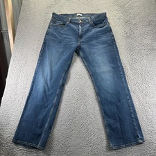 Denizen From Levi's 285 Jeans Mens 38x32 Blue Cotton Denim Straight Relaxed Fit