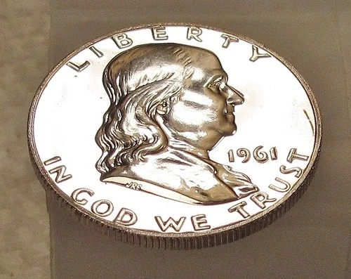 1961 Impaired  Proof  Franklin " Priced Below Melt "  #102 - 1