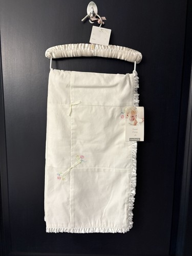Carters Sweet Daisy White Baby Blanket Pink Floral Satin Patchwork With Hangar - Picture 1 of 10