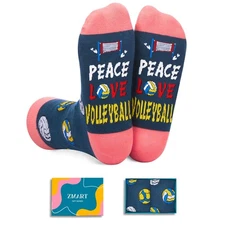 Volleyball Gifts for Women Men - Volleyball Gifts for Teen Girls, Sports Sock...
