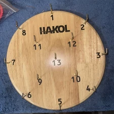 HAKOL Hook and Ring Toss Game Wall Mount Ring Hook Ring Game 5 Red 5 Black Rings