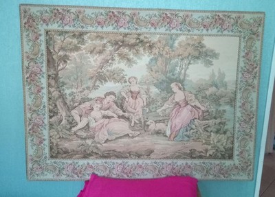 Vintage Gobelin, Französisches Design, Original Wolle, 80x120 cm