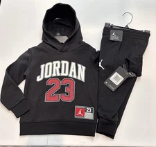 Air Jordan Boy’s Black 2 Piece Hoodie & Pant Set Size 2T Brand New‼️
