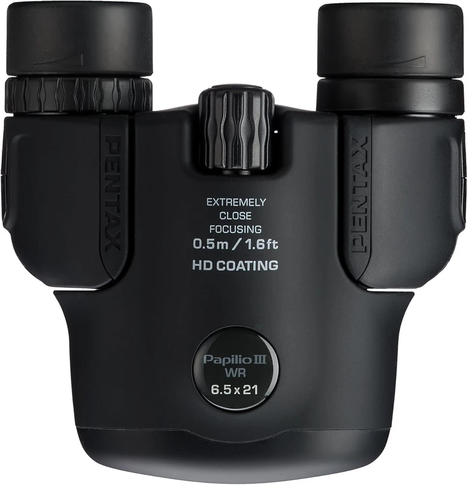 RICOH Pentax Papilio III 6.5x21 WR Binoculars Black Compact Close-Focus Model - Image 2 of 4