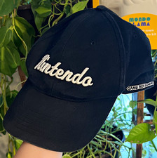 Vintage Nintendo Game Boy Advance SP Black Hat Cap w/ Embroidered Logo Patch
