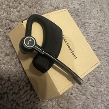 Black Bluetooth Ear-hook Headset Boom Mic Single Earpiece Call Functions