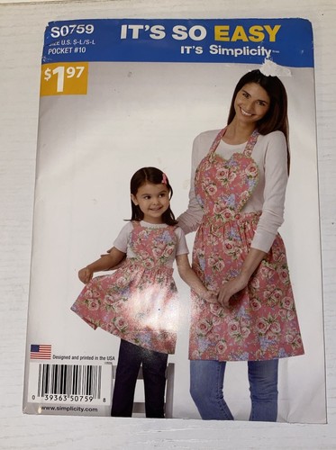 Sinplicity S0759 Mommy And Me Apron Pattern Uncut Sewing Pattern - Picture 1 of 4