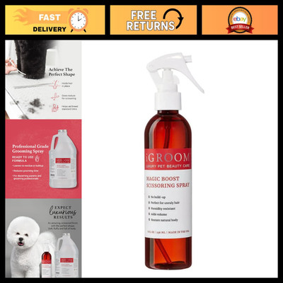 Luxury Dog Scissoring Spray - Volume Boost, Restores Body, Pet Grooming Care, 8