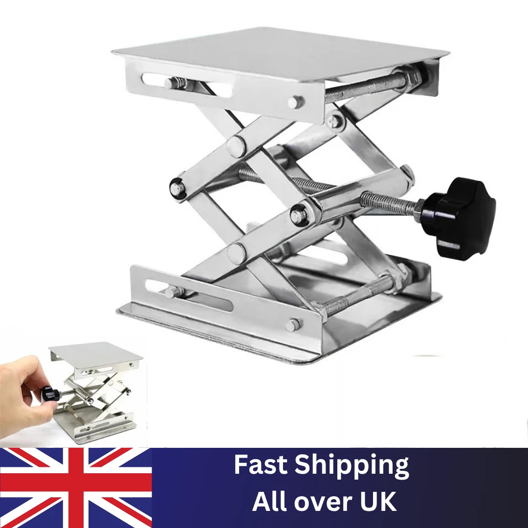 ENET 20X 20CM Stainless Steel Lift Countertop Lifting Platform Jack Lab