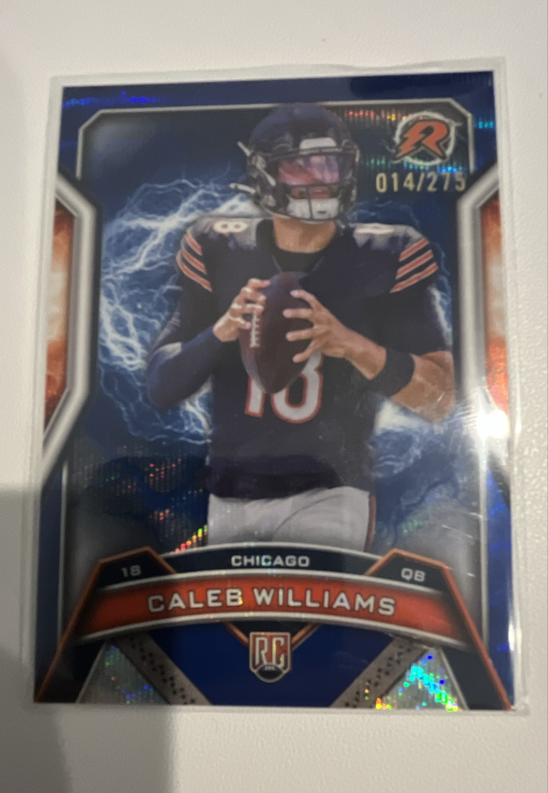 2024 Topps Resurgence - Rc Caleb Williams #117 Navy Surge Refractor /275 (RC)