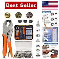 Ergonomic Snap Fastener Kit - 60 Marine Snaps & Magnetic Tool for Easy Repair