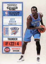 2010-11 Playoff Contenders Patches - Jeff Green #28
